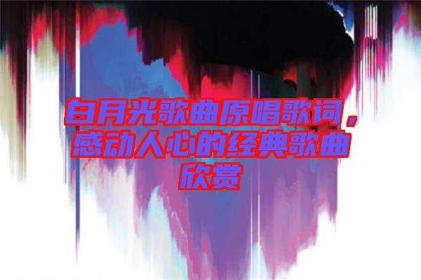 白月光歌曲原唱歌詞,感動人心的經典歌曲欣賞