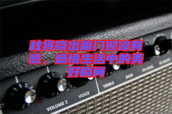 秋將曉出籬門迎涼有感,感悟生活中的美好瞬間