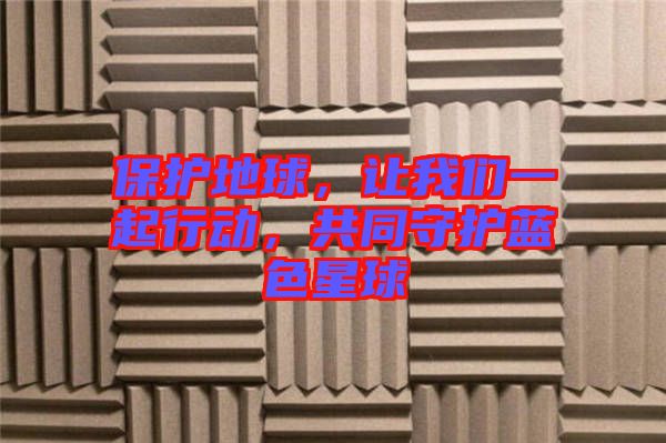 保護地球，讓我們一起行動，共同守護藍色星球