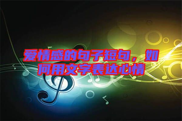 愛情感的句子短句,如何用文字表達心情