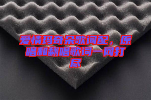 愛情瑪奇朵歌詞配,原唱和翻唱歌詞一網打盡