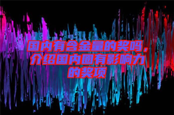 國內有含金量的獎嗎,介紹國內圈有影響力的獎項