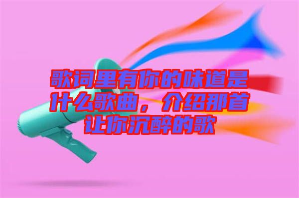 歌詞里有你的味道是什么歌曲,介紹那首讓你沉醉的歌