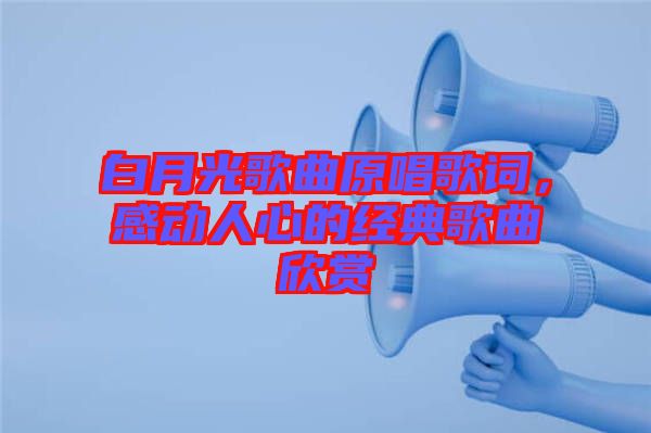 白月光歌曲原唱歌詞,感動人心的經典歌曲欣賞