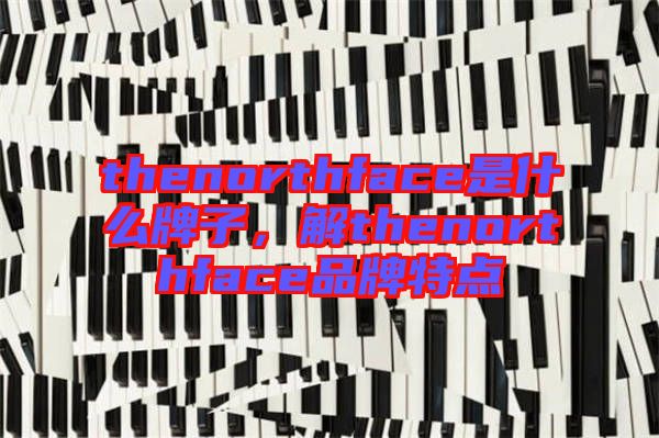 thenorthface是什么牌子,解thenorthface品牌特點
