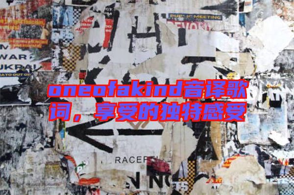oneofakind音譯歌詞，享受的獨特感受