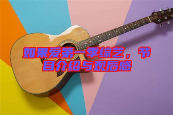 如果愛第一季綜藝,節目介紹與觀后感