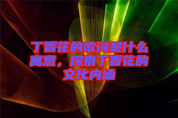 丁香花的歌詞是什么寓意,探索丁香花的文化內涵