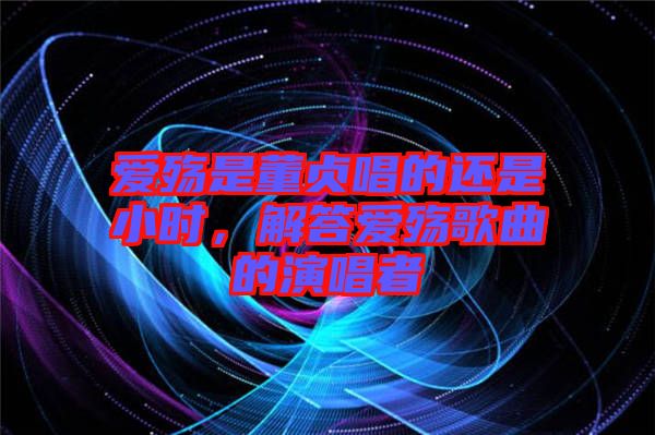 愛殤是董貞唱的還是小時，解答愛殤歌曲的演唱者