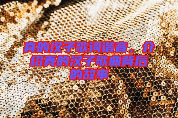 真的漢子歌詞諧音,介紹真的漢子歌曲背后的故事