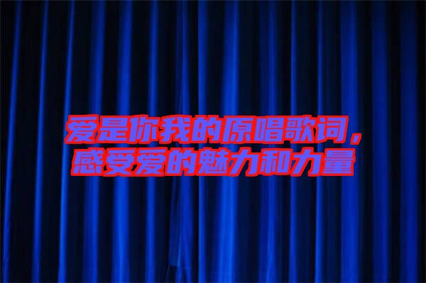 愛是你我的原唱歌詞,感受愛的魅力和力量