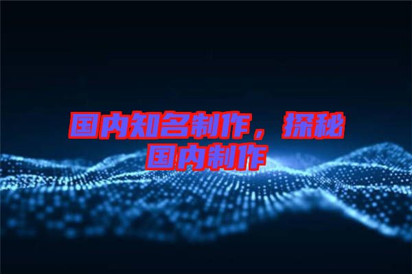 國內知名制作，探秘國內制作