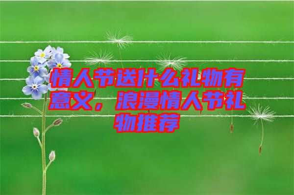 情人節送什么禮物有意義,浪漫情人節禮物推薦