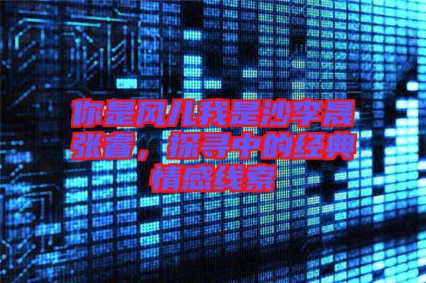 你是風兒我是沙李晟張睿,探尋中的經典情感線索