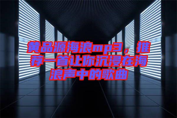 黃品源海浪mp3,推薦一首讓你沉浸在海浪聲中的歌曲