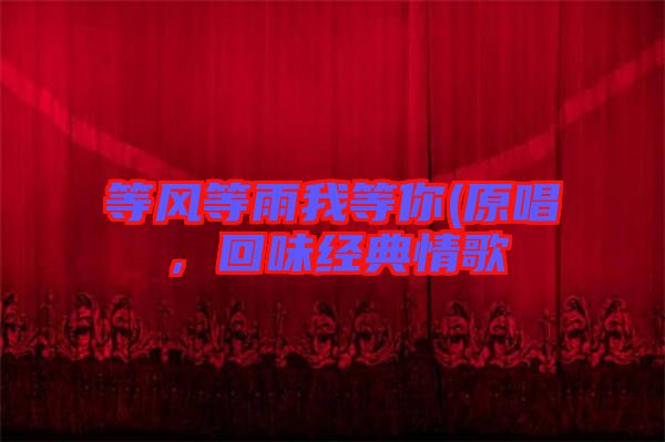 等風等雨我等你(原唱,回味經典情歌