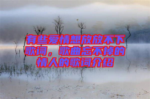 有些愛情想放放不下歌詞,歌曲忘不掉的情人的歌詞介紹