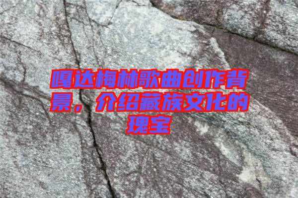 嘎達梅林歌曲創作背景，介紹藏族文化的瑰寶