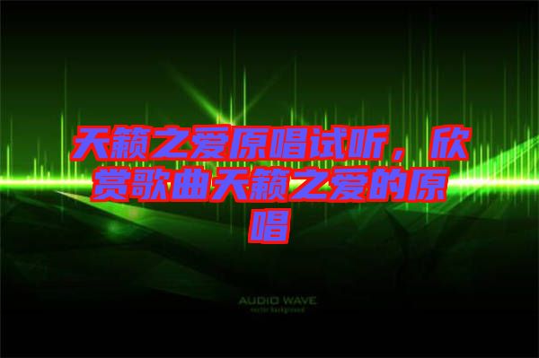 天籟之愛原唱試聽，欣賞歌曲天籟之愛的原唱