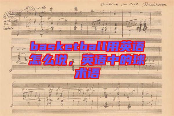 basketball用英語怎么說,英語中的球術語