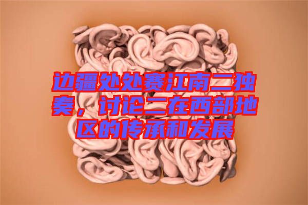 邊疆處處賽江南二獨奏，討論二在西部地區的傳承和發展