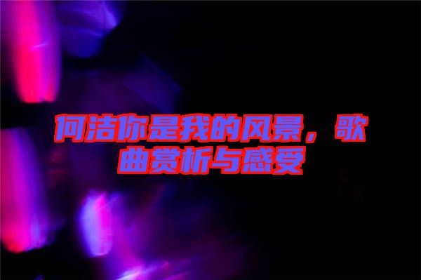 何潔你是我的風(fēng)景，歌曲賞析與感受