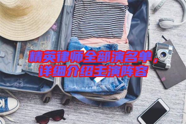 精英律師全部演名單，詳細介紹主演陣容