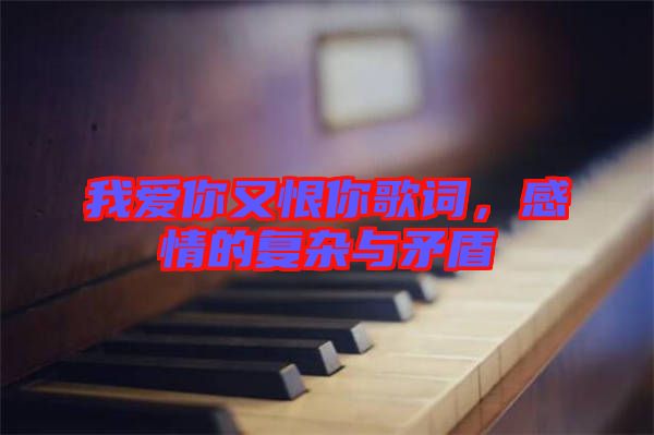 我愛你又恨你歌詞,感情的復雜與矛盾