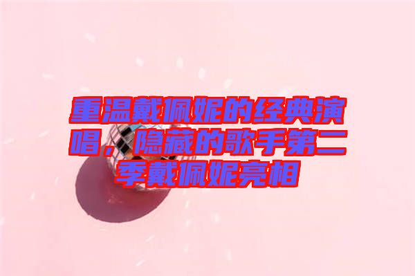 重溫戴佩妮的經(jīng)典演唱,隱藏的歌手第二季戴佩妮亮相