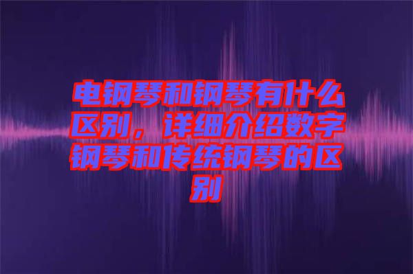 電鋼琴和鋼琴有什么區(qū)別,詳細(xì)介紹數(shù)字鋼琴和傳統(tǒng)鋼琴的區(qū)別