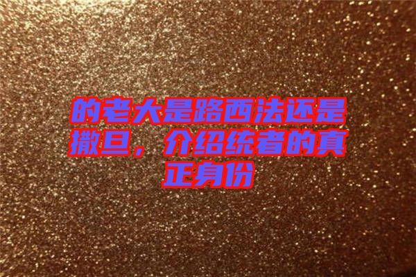 的老大是路西法還是撒旦,介紹統者的真正身份