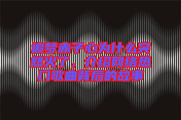 追夢赤子心為什么突然火了,介紹網絡熱門歌曲背后的故事