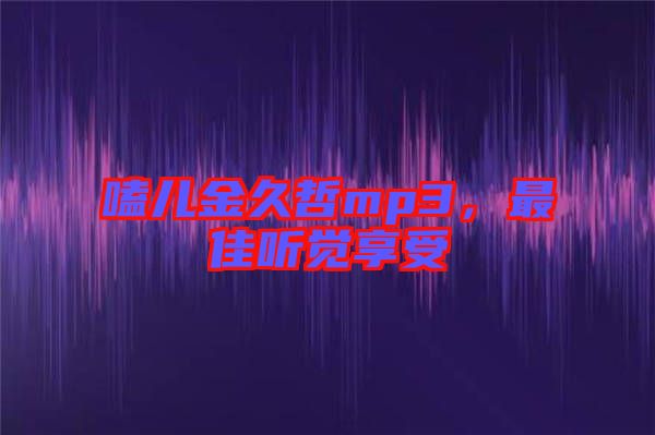嗑兒金久哲mp3,最佳聽(tīng)覺(jué)享受