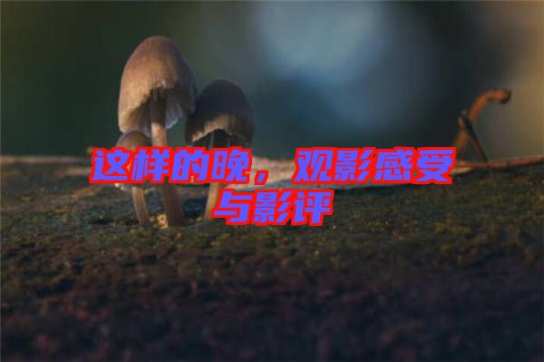 這樣的晚，觀影感受與影評