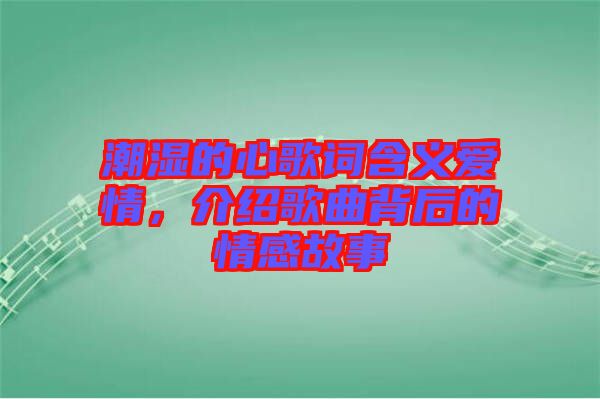 潮濕的心歌詞含義愛情,介紹歌曲背后的情感故事