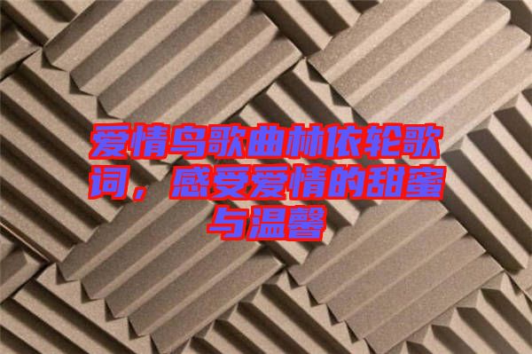 愛情鳥歌曲林依輪歌詞，感受愛情的甜蜜與溫馨