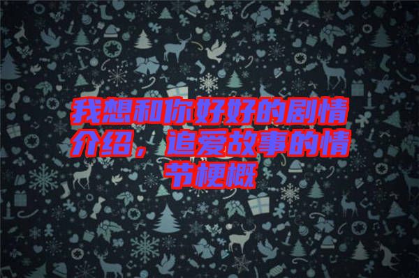 我想和你好好的劇情介紹,追愛(ài)故事的情節(jié)梗概