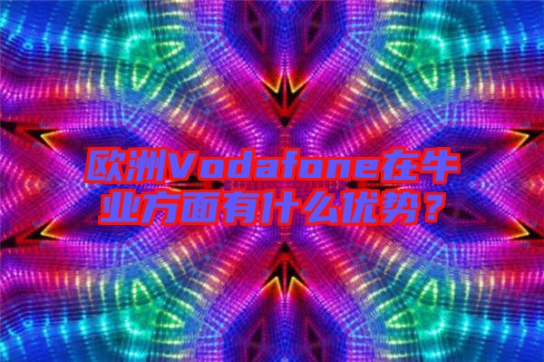 歐洲Vodafone在牛業方面有什么優勢?