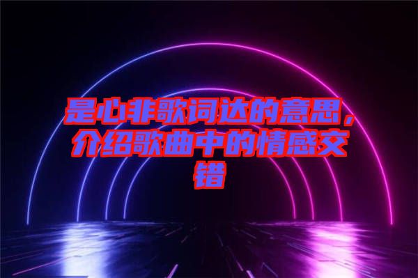 是心非歌詞達的意思，介紹歌曲中的情感交錯