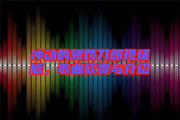 沖動的懲罰刀郎現(xiàn)場版，歌曲欣賞與介紹