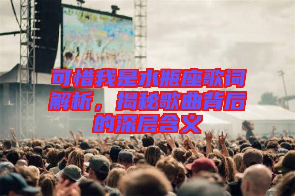 可惜我是水瓶座歌詞解析，揭秘歌曲背后的深層含義