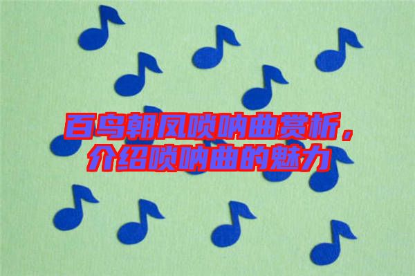 百鳥朝鳳嗩吶曲賞析,介紹嗩吶曲的魅力