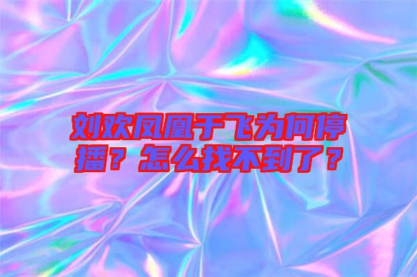 劉歡鳳凰于飛為何停播?怎么找不到了?