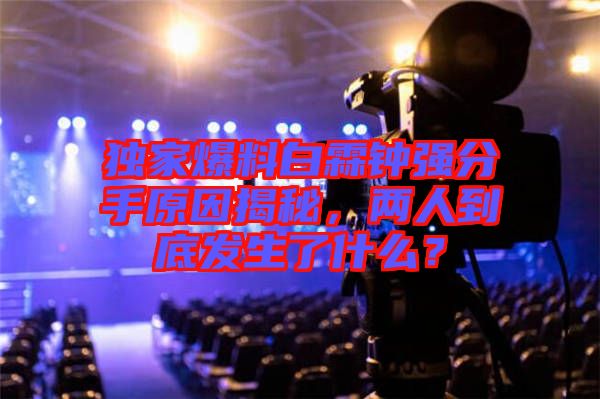 獨家爆料白霖鐘強分手原因揭秘，兩人到底發生了什么？