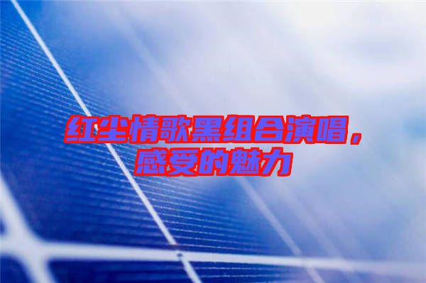 紅塵情歌黑組合演唱，感受的魅力