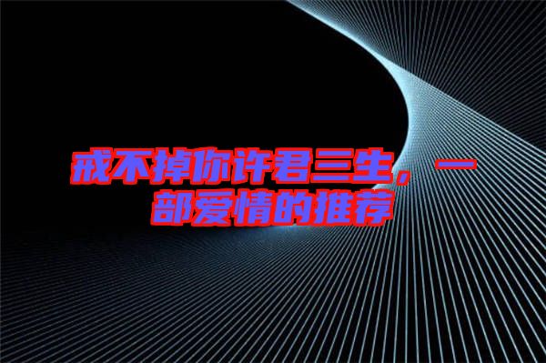 戒不掉你許君三生,一部愛情的推薦