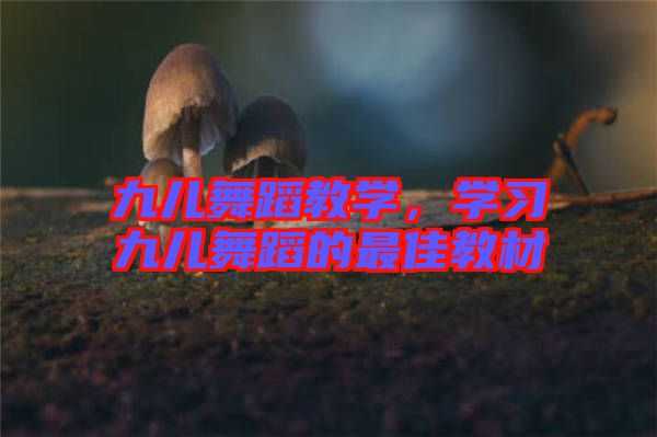 九兒舞蹈教學,學習九兒舞蹈的最佳教材