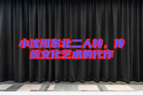 小沈陽東北二人轉,傳統文化藝術的代作