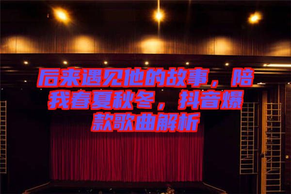 后來遇見他的故事，陪我春夏秋冬，抖音爆款歌曲解析