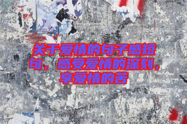 關于愛情的句子感短句,感受愛情的深刻,享愛情的苦